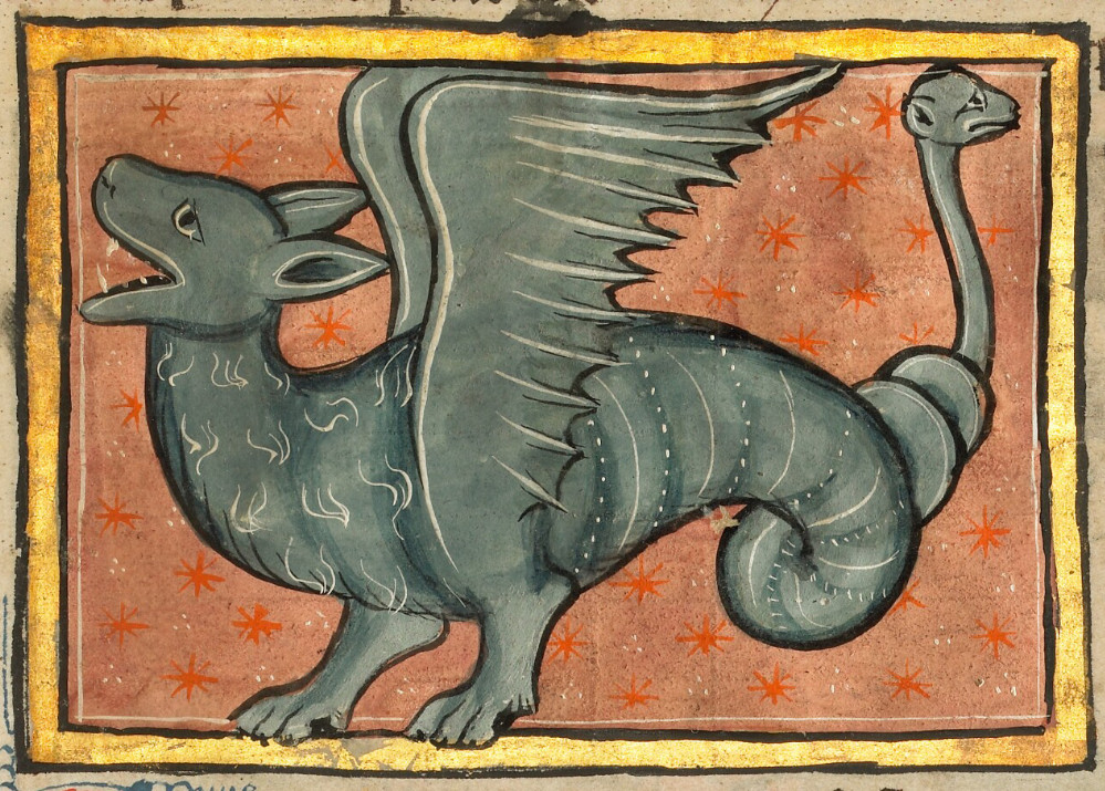 Dragon ailé extrait du Ms. Ludwig XV 4